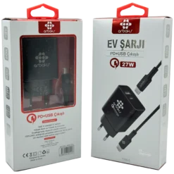 27W PD + TYPE-C Hızlı Şarj Aleti Arbaks ARB-015-T