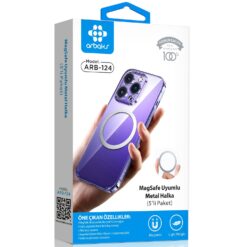 Paslanmaz Çelik 5’li Paket MagSafe Metal Ring Set Arbaks Arb-124