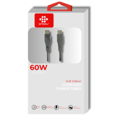 60W TYPE-C to TYPE-C SİLİKONLU ŞARJ KABLO - ARB-315