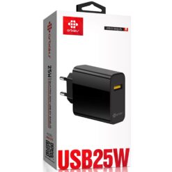 25W QUATRO ŞARJ BAŞLIK (SİYAH) - ARB-015