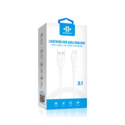 ARBAKS ARB-052 USB to Lightning 3.1A hızlı şarj ve veri aktarım kablosu