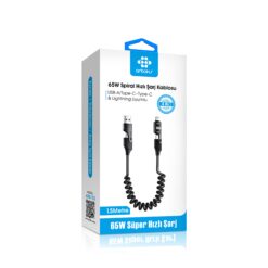 ARB132 - 4 İN 1 65W SPİRAL HIZLI ŞARJ KABLOSU