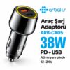 ARBCA05 38W PD + QC ARAÇ ŞARJ ALETİ SİYAH